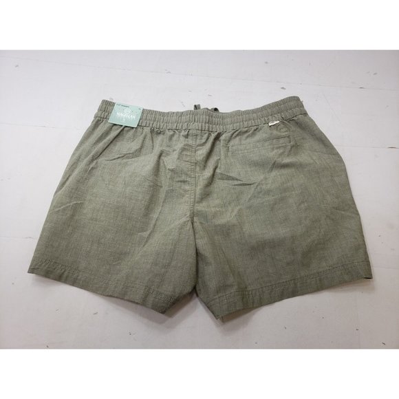 Magellan Womens Shorts Campfire Chambray Drawstring Elastic Waist Green Size XL - Picture 4 of 6